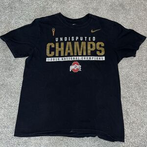 Nike Black and Gold Graphic Tee